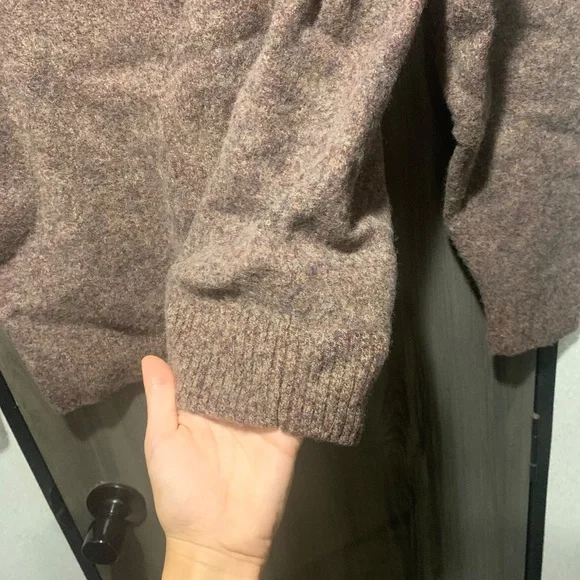 24. Lands End Brown Crewneck Sweater Size Large - Picture 5 of 10